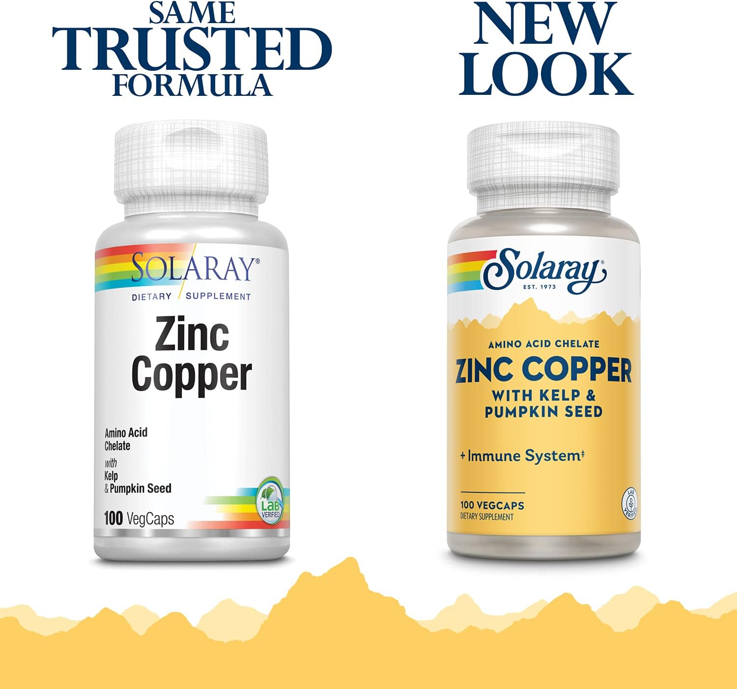 Solaray Zinc with Copper 100 VegCapsules - Immune Support and Antioxidant Supplement