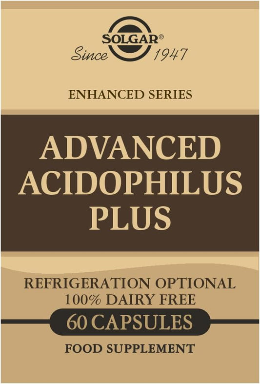 Solgar Acidophilus Plus Capsules - 60 Count - Promotes Gut Health with 500 Million Microorganisms - Gluten & Dairy Free - Vegetarian Friendly