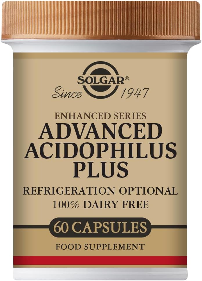 Solgar Acidophilus Plus Capsules - 60 Count - Promotes Gut Health with 500 Million Microorganisms - Gluten & Dairy Free - Vegetarian Friendly