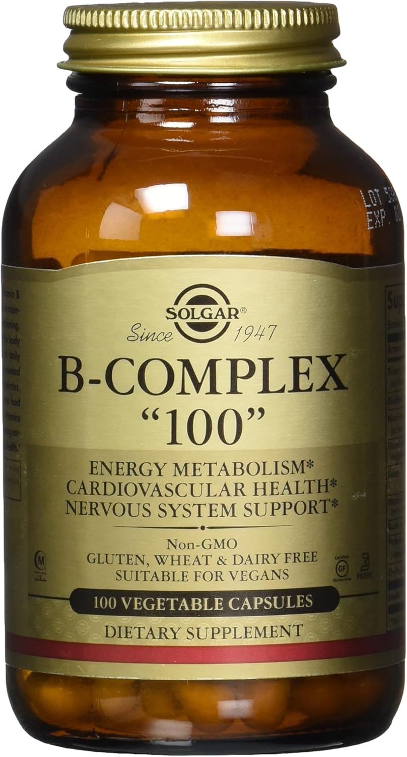 Solgar B-Complex 100 Vegetable Capsules for Heart Health - 1200 Count Pack