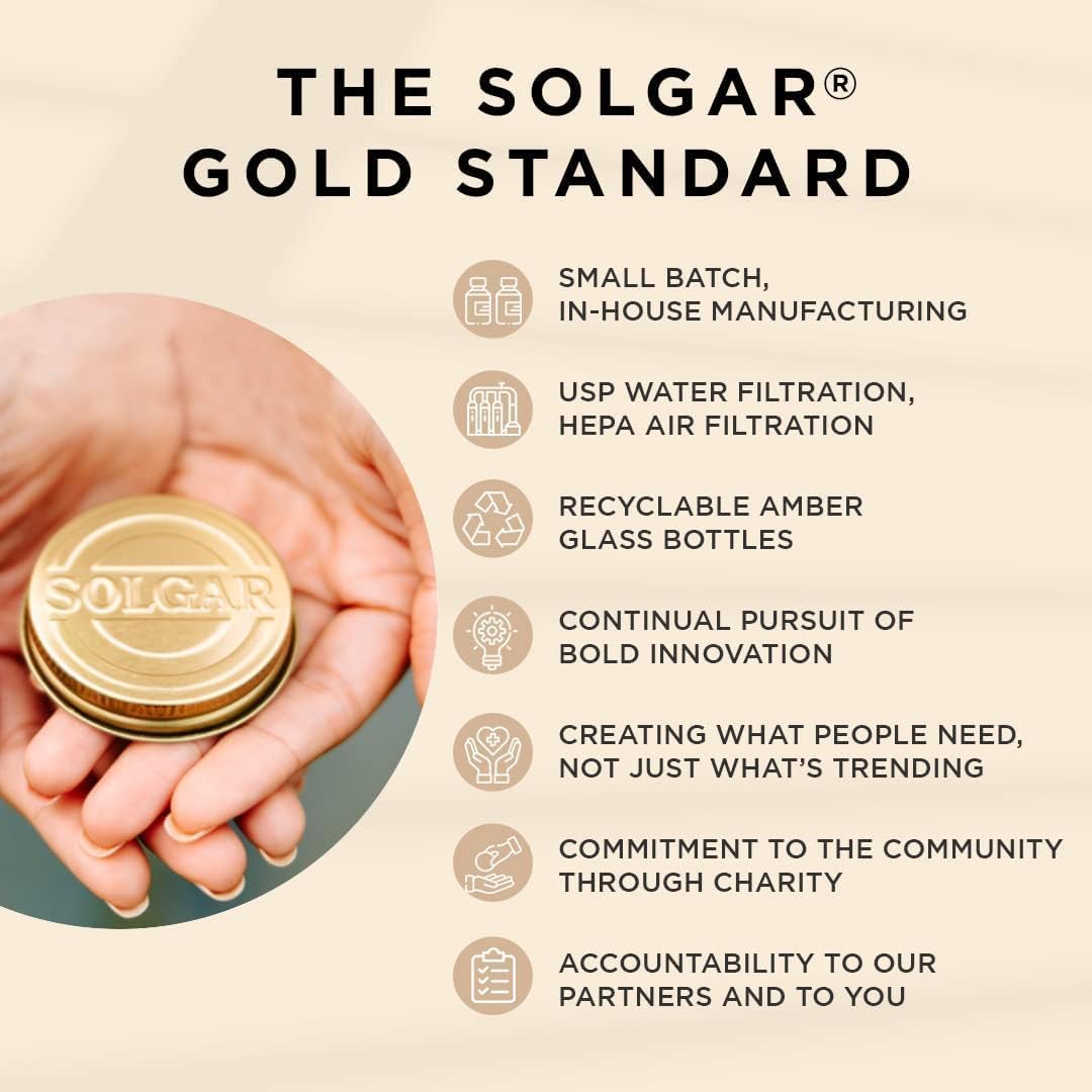 Solgar Biotin 5000 mcg Capsules - Promotes Healthy Skin, Nails & Hair - Non-GMO, Vegan, Gluten Free - 50 Servings