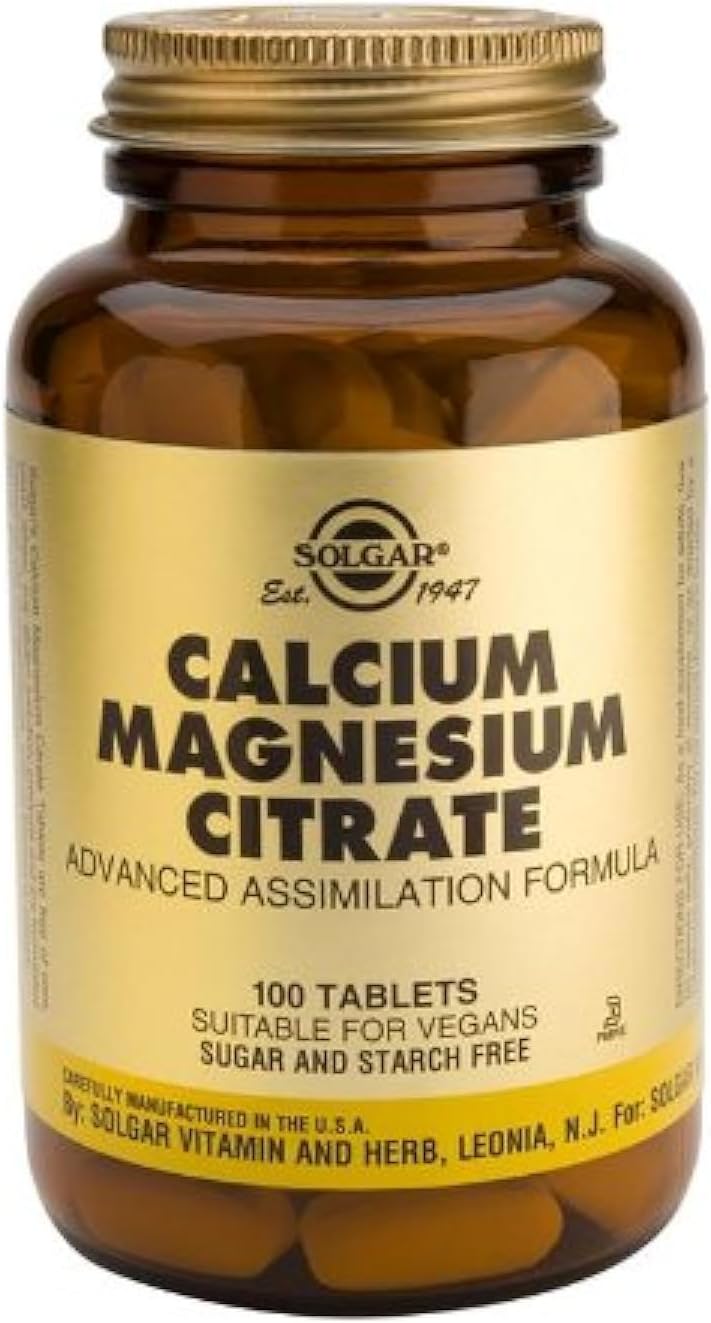Solgar Calcium Magnesium Citrate Tablets - 100 Tablets x 2 Packs - Non-GMO, Vegan, Gluten Free, Kosher - 40 Servings