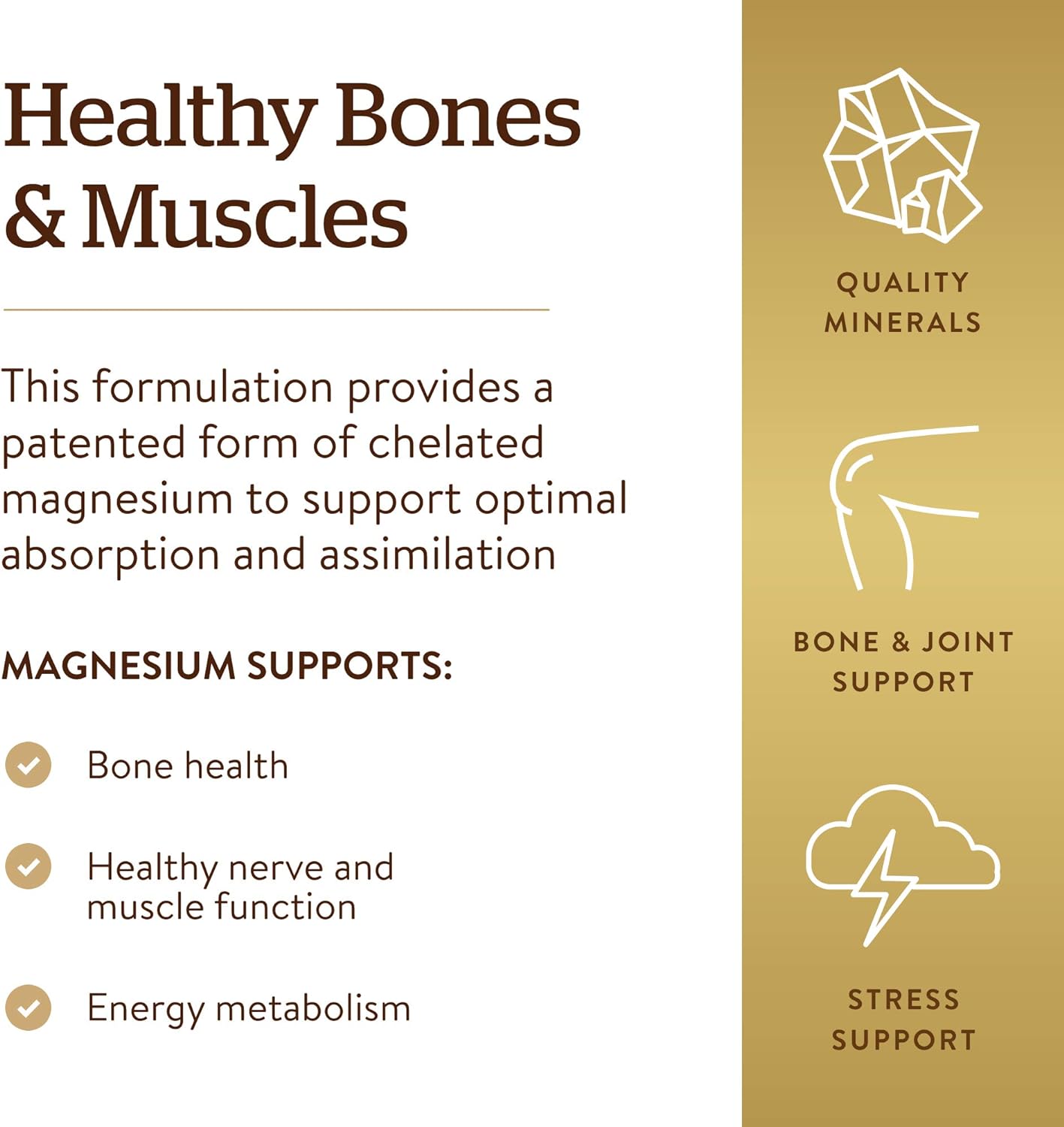 Solgar Chelated Magnesium Tablets - Supports Nerve & Muscle Function, Bone Health - Non-GMO, Vegan, Gluten Free - 62 Servings - BoostGo Australia