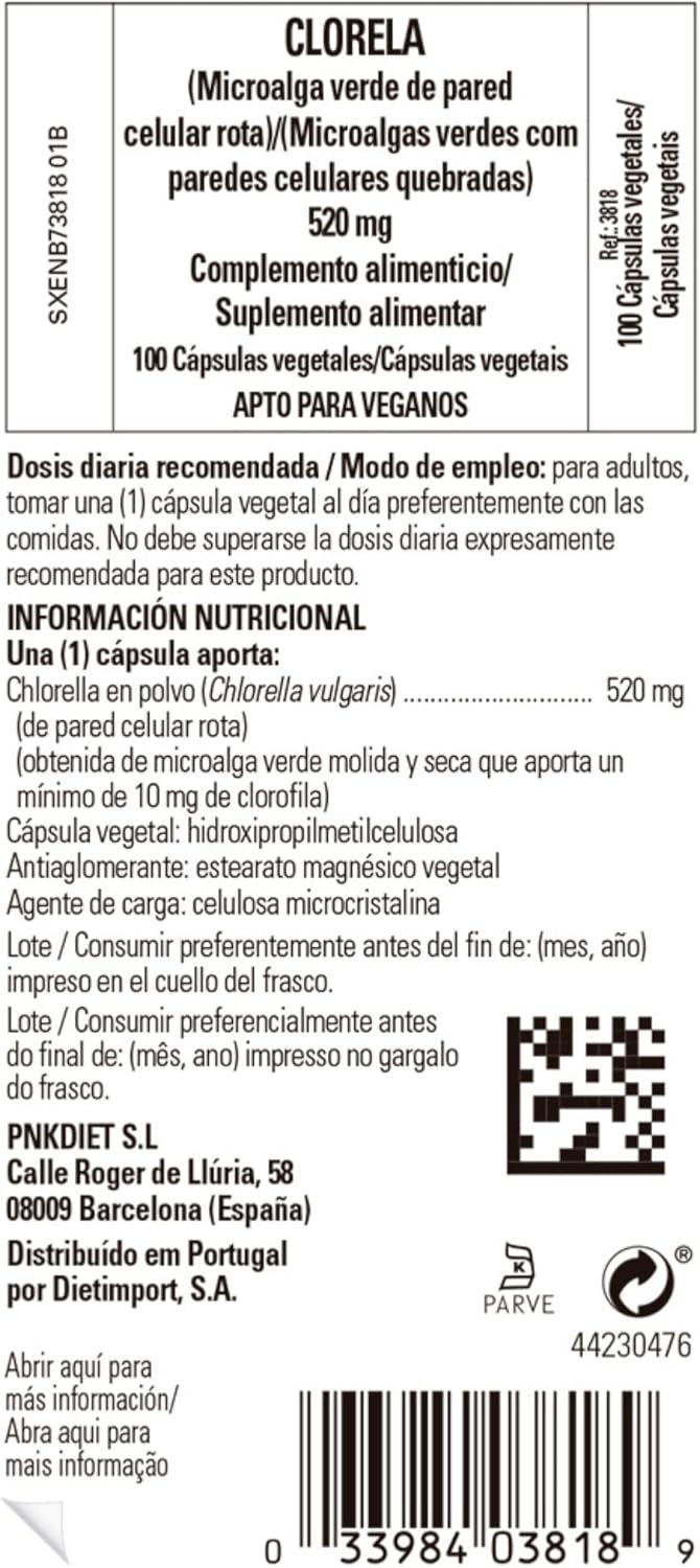 Solgar Chlorella Supplement - 100 Vegetable Capsules for Detox and Immune Support