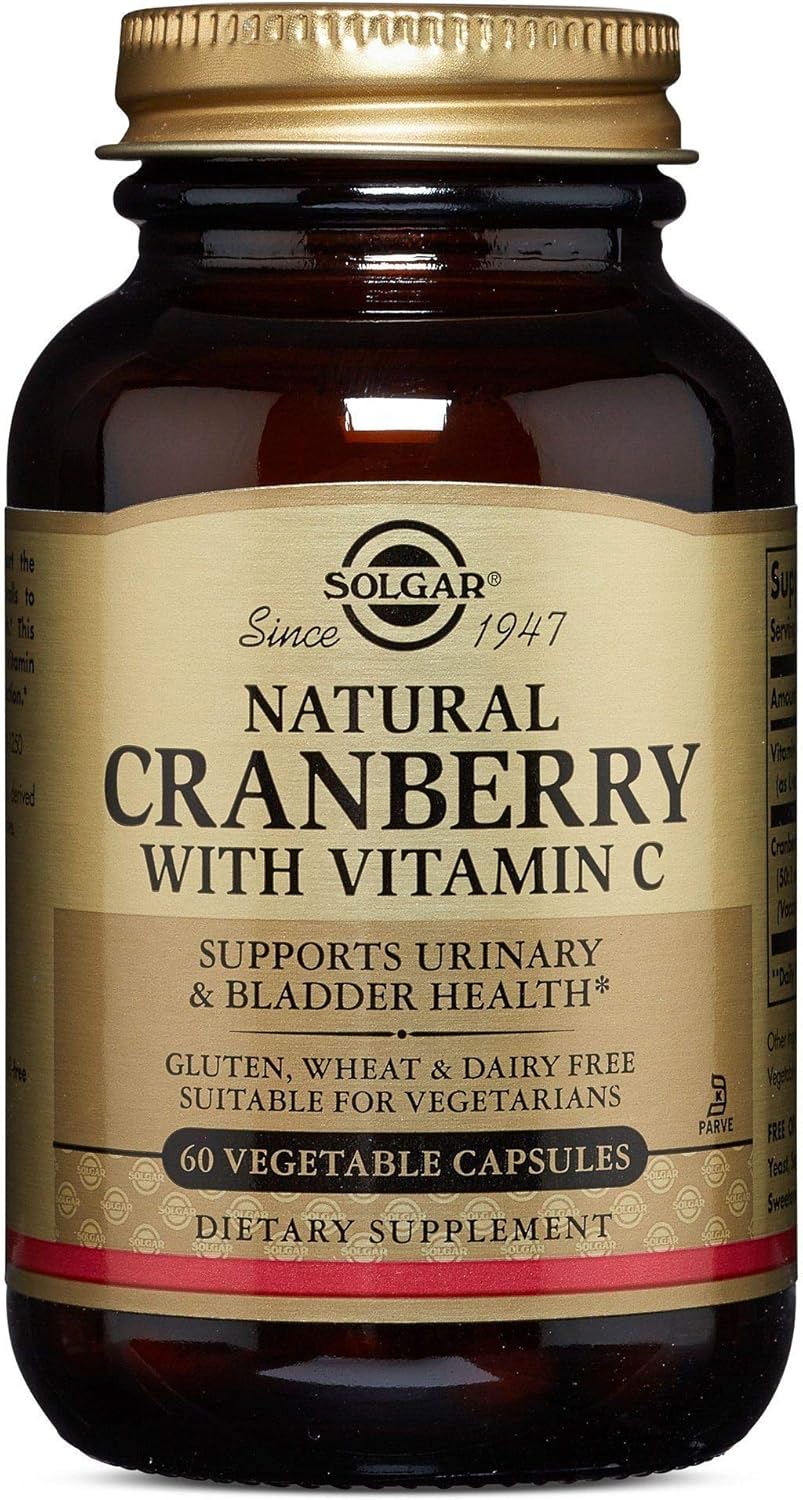 Solgar Cranberry Extract Capsules with Vitamin C - 60 Vegetarian Capsules