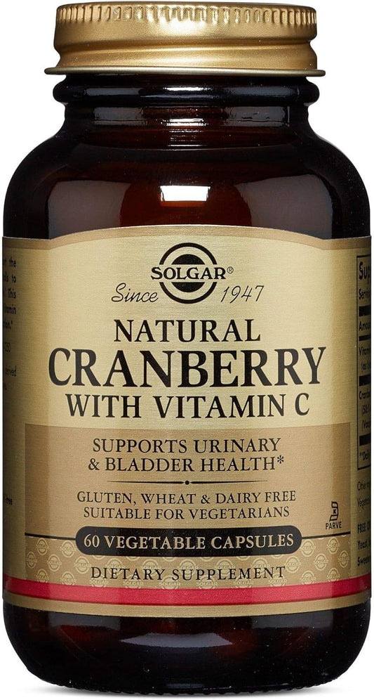 Solgar Cranberry Extract Capsules with Vitamin C - 60 Vegetarian Capsules