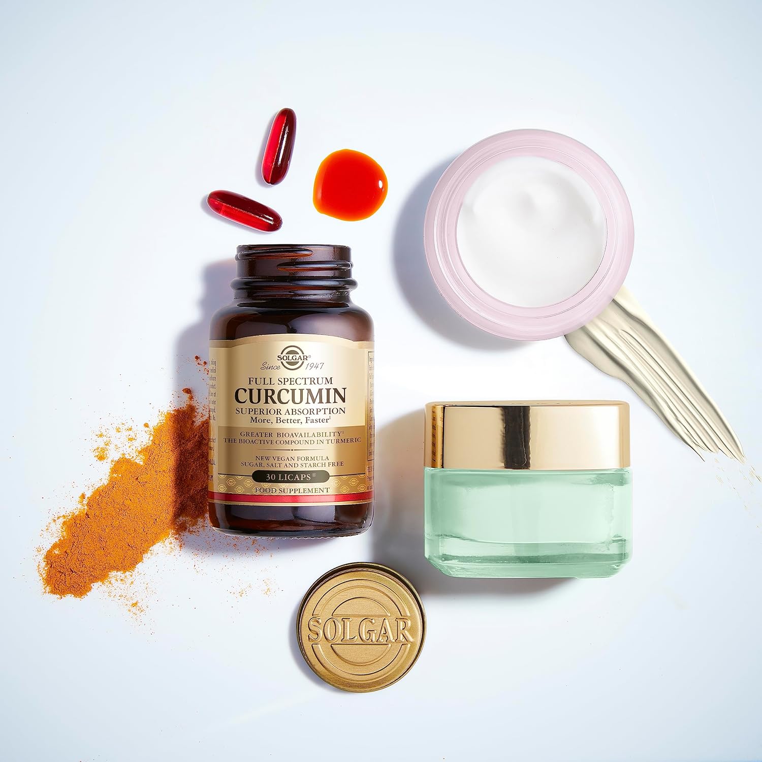 Solgar Full Spectrum Curcumin LiCaps - 90 Count - Enhanced Absorption for Brain, Joint, and Immune Health - Non-GMO, Vegan, Gluten-Free, Dairy-Free - 90 Servings - BoostGo Australia