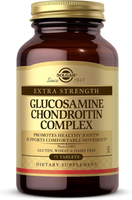 Solgar Glucosamine Chondroitin Complex - Extra Strength Tablets for Healthy Joints & Comfortable Movement - Non-GMO, Gluten & Dairy Free - 25 Servings