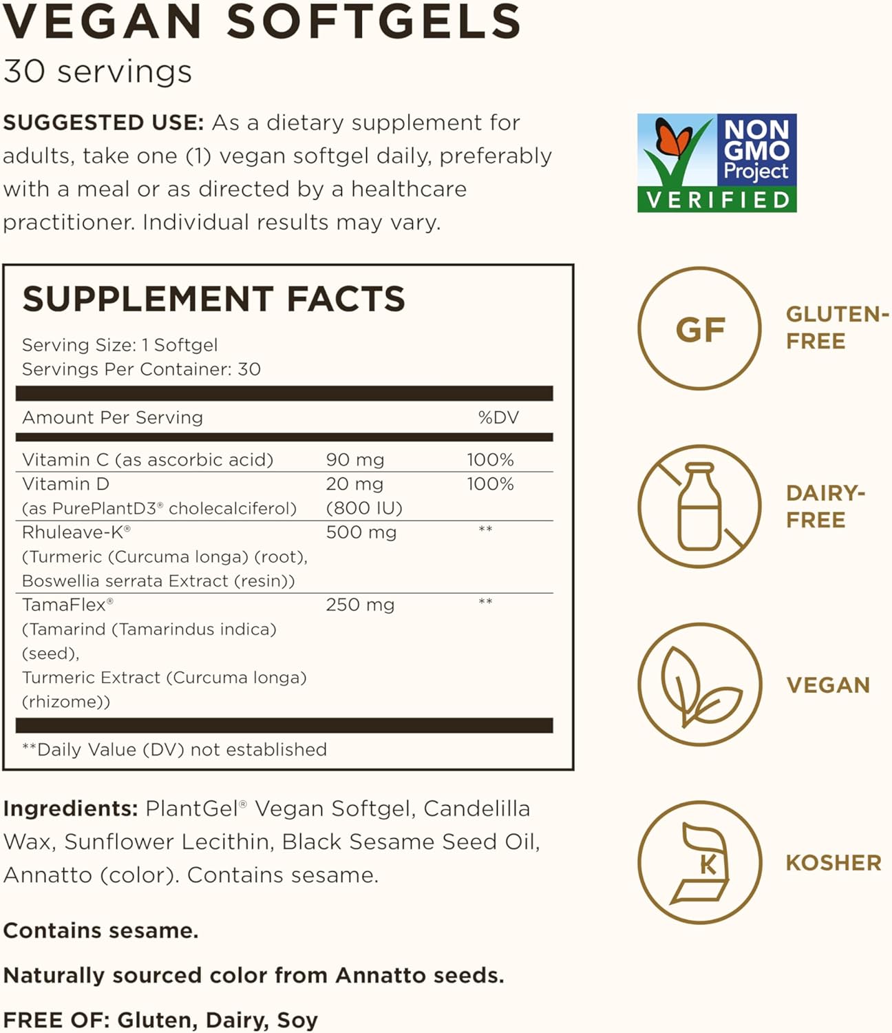 Solgar Joint Ease Age-Defying Nutrition Softgels for Joint Health with Boswellia, Turmeric, Vitamins D & C - Vegan, Dairy, Soy, Gluten Free, 30 Servings