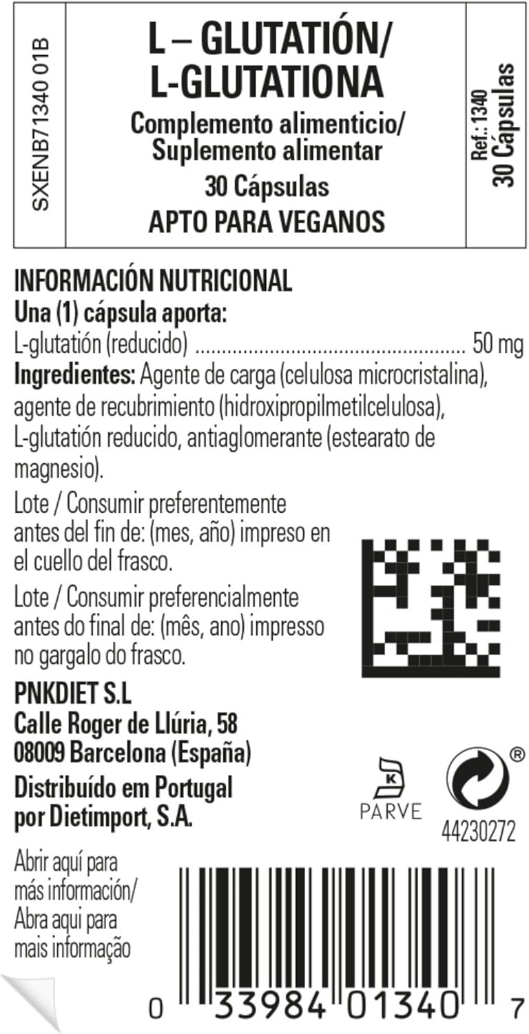 Solgar L-Glutathione Capsules, 50mg, 30 Count - Reduced Form for Enhanced Absorption