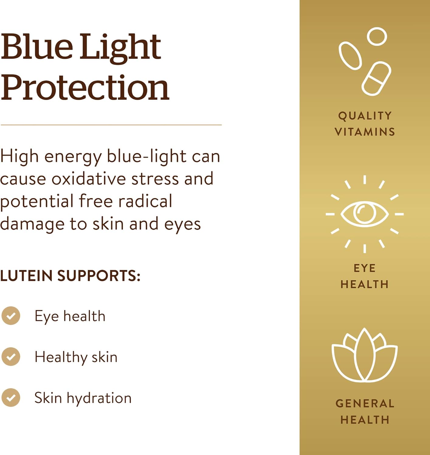 Solgar Lutein Softgels 20mg, 60 Count - Promotes Eye Health, Blue-Light Protection - FloraGLO Lutein Formula - Non-GMO, Gluten Free, Dairy Free - 60 Servings