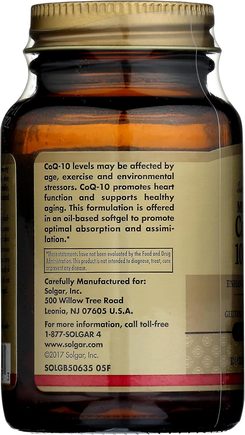 Solgar Megasorb CoQ-10 100 mg Softgels - Heart Health & Anti-Aging Support - Coenzyme Q10 Supplement - High Absorption - Non-GMO, Gluten & Dairy Free - 60 Servings - BoostGo Australia