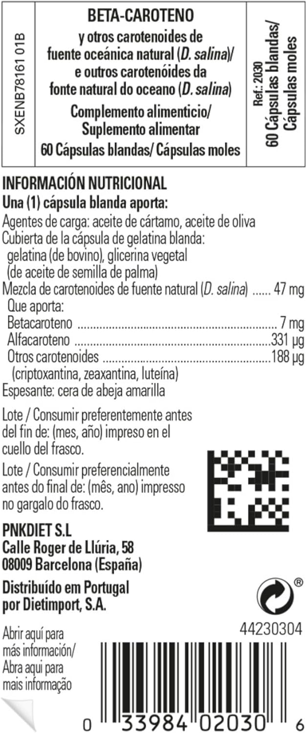 Solgar Oceanic Beta-Carotene Softgels - 25,000 IU for Healthy Vision, Skin, Immune System - Natural Antioxidant - Gluten Free, Dairy Free - 60 Servings