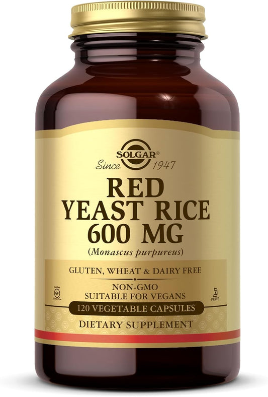 Solgar Red Yeast Rice Capsules - 600 MG, 120 Count - BoostGo Australia