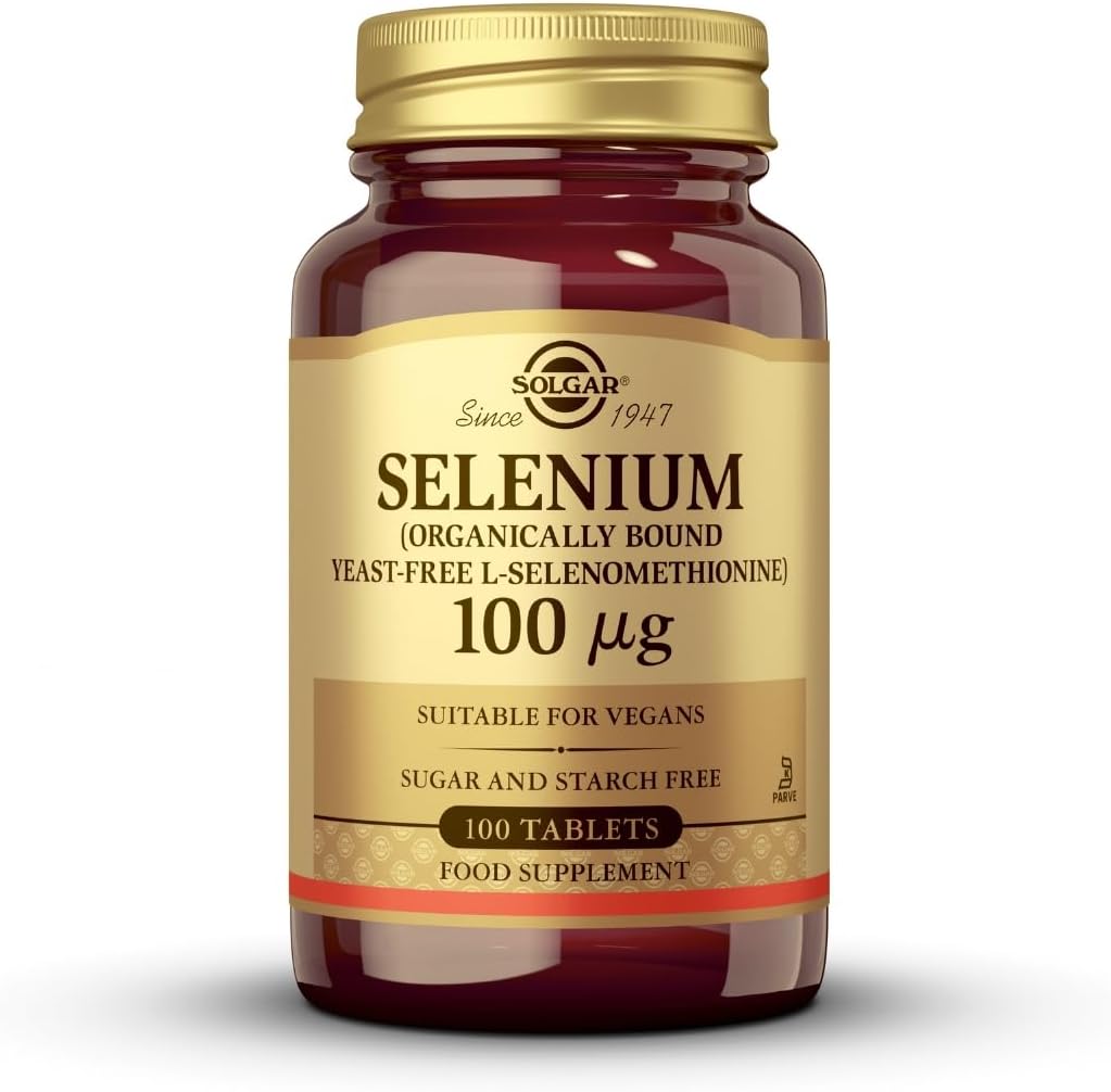 Solgar Selenium 100 mcg Tablets - Antioxidant & Immune Support - Non-GMO, Gluten Free, Dairy Free - 100 Servings