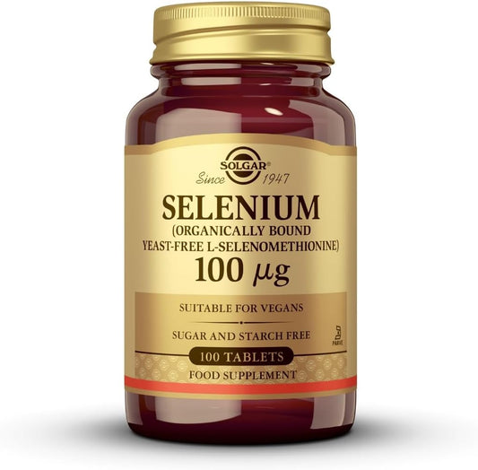 Solgar Selenium 100 mcg Tablets - Antioxidant & Immune Support - Non-GMO, Gluten Free, Dairy Free - 100 Servings