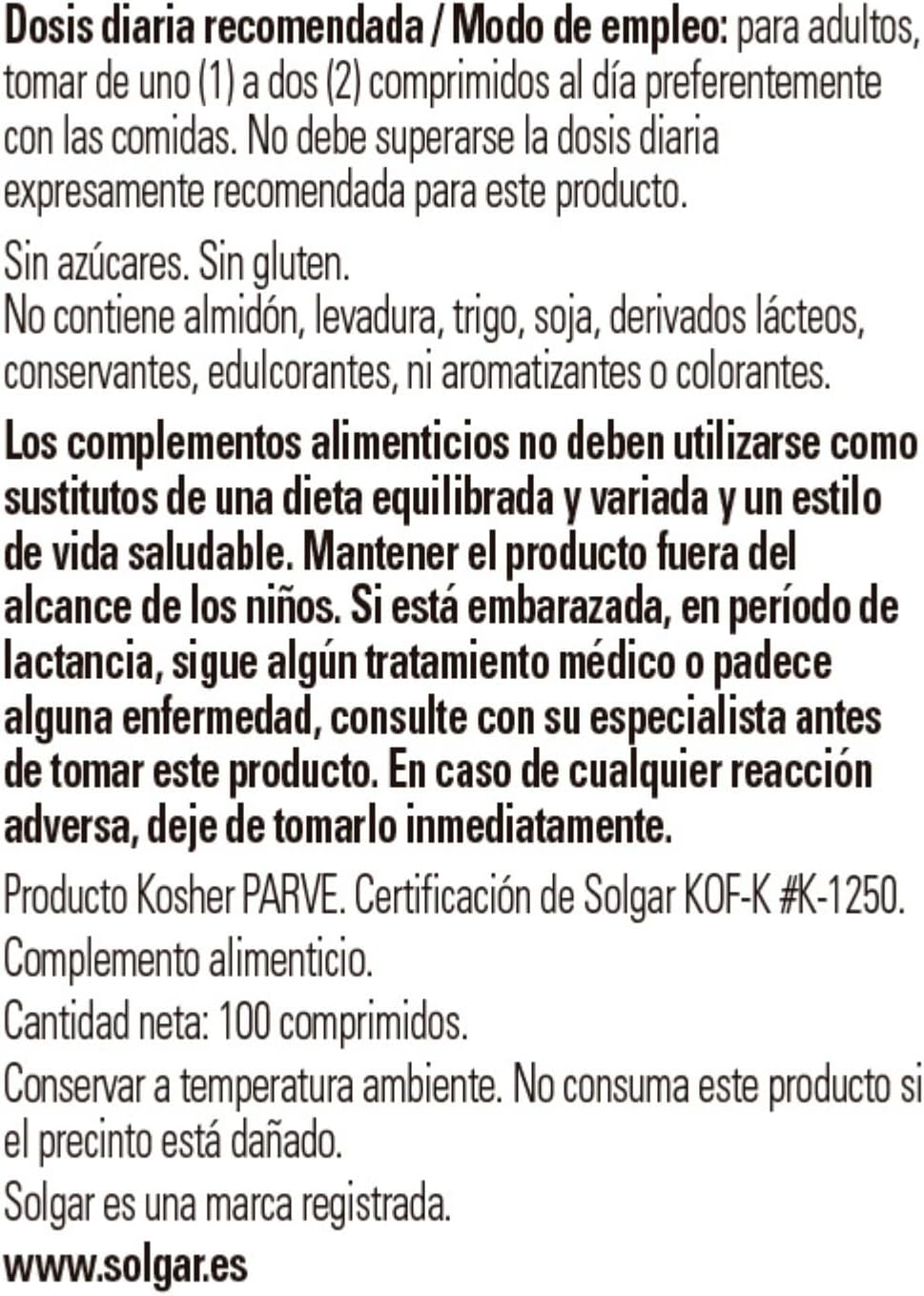 Solgar Selenium 100 mcg Tablets - Antioxidant & Immune Support - Non-GMO, Gluten Free, Dairy Free - 100 Servings