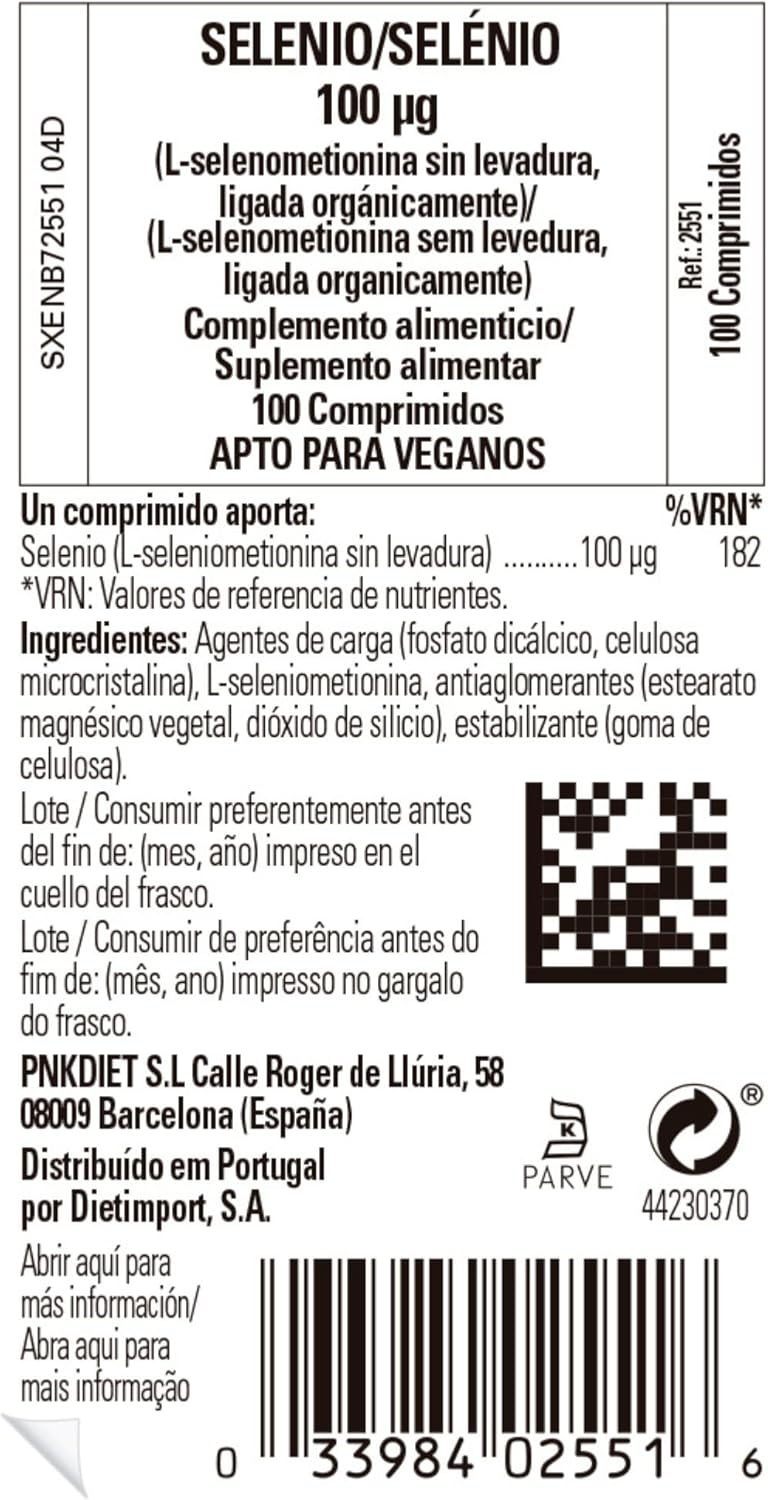 Solgar Selenium 100 mcg Tablets - Antioxidant & Immune Support - Non-GMO, Gluten Free, Dairy Free - 100 Servings