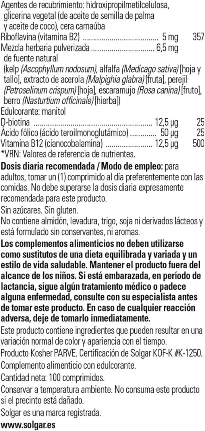 Solgar Stress Formula B-Complex with Vitamin C - 100 Tablets