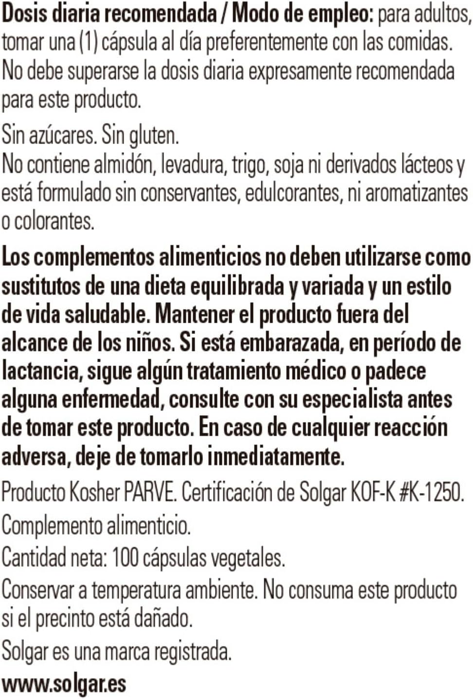 Solgar Vitamin B1 100 mg Capsules - Supports Energy Metabolism & Nervous System - Vegan & Gluten Free - 100 Servings