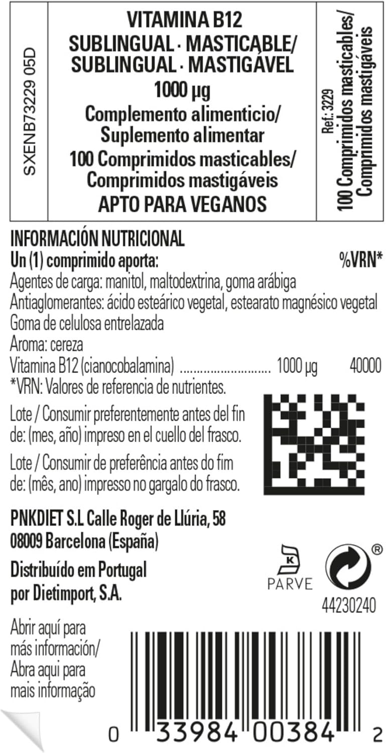 Solgar Vitamin B12 1000 mcg Nuggets for Energy, Healthy Nervous System, Cardiovascular Health - Non-GMO, Gluten Free, Kosher - 100 Servings