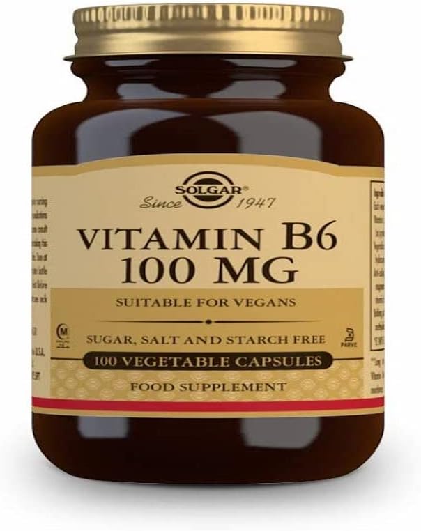 Solgar Vitamin B6 Capsules - 100 mg, 100 Count, Vegetarian Formula