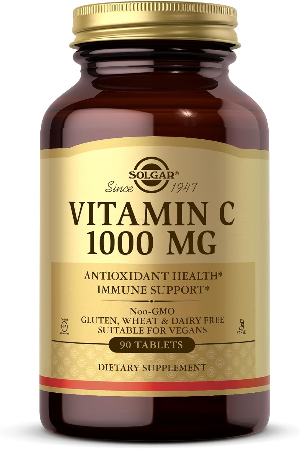Solgar Vitamin C 1000mg Tablets - Antioxidant & Immune Support for Skin & Joints - Bioflavonoids Supplement - Non-GMO, Vegan, Gluten Free - 90 Servings