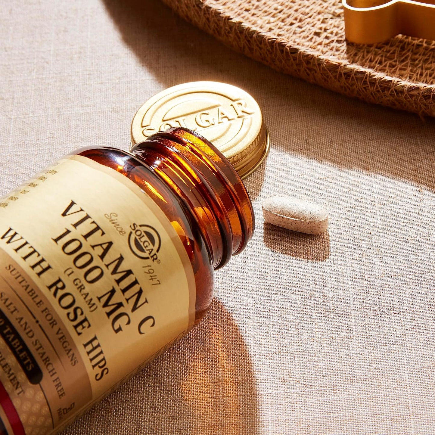 Solgar Vitamin C 1500mg Tablets with Rose Hips - Antioxidant & Immune Support for Skin & Joints - Non GMO, Vegan, Gluten Free - 180 Servings