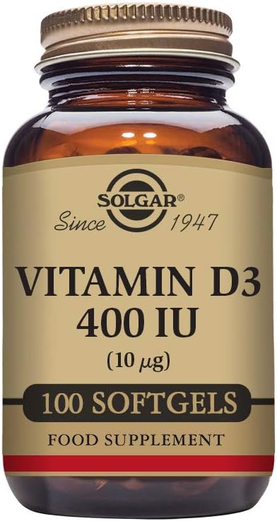 Solgar Vitamin D3 Softgels - 250 MCG (10,000 IU) for Bone & Teeth Health - Immune System Support - Non-GMO, Gluten & Dairy Free - 100 Servings