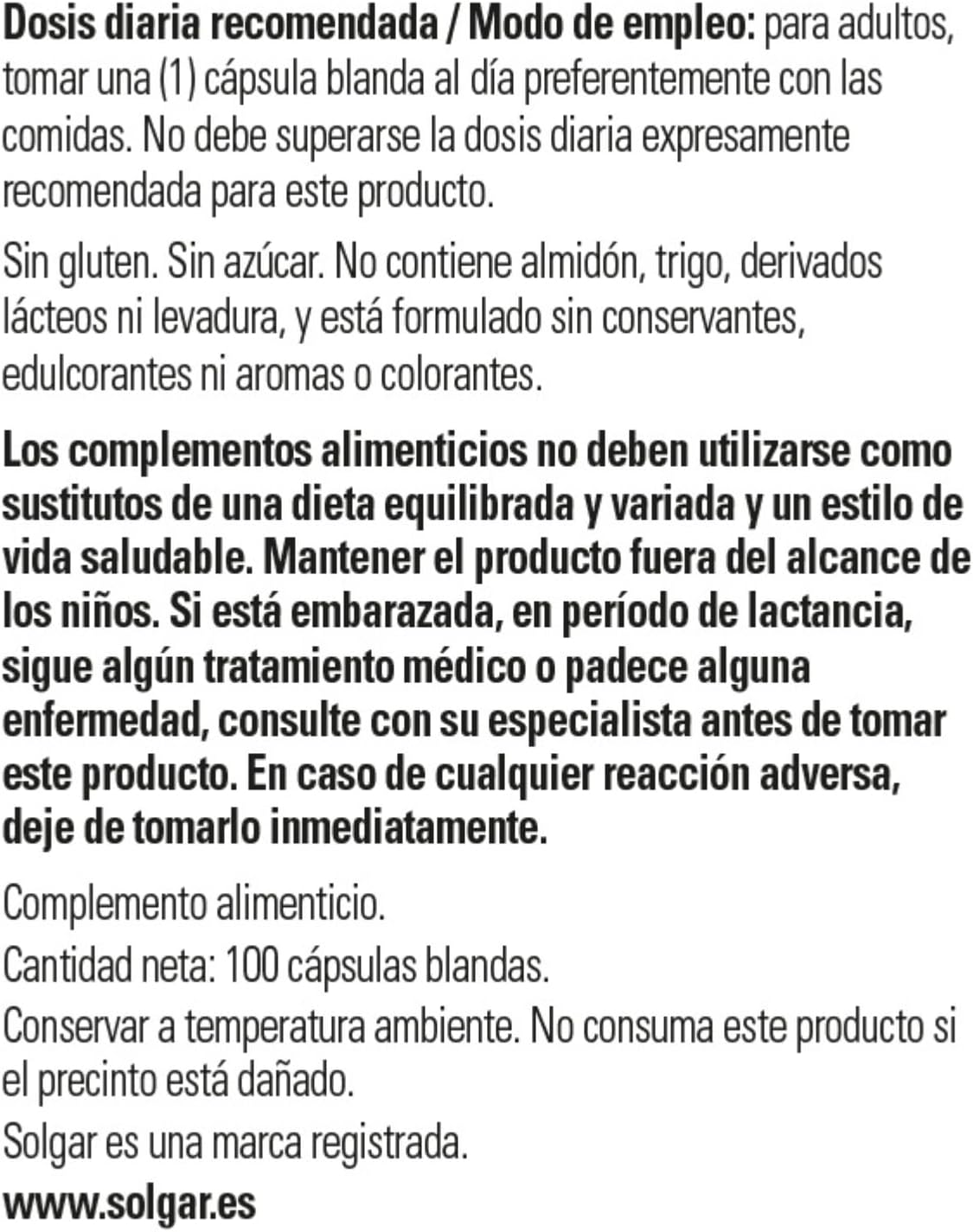 Solgar Vitamin E 400 IU Softgels - 100 Count - Natural d-Alpha Tocopherol Source - Gluten and Dairy Free - 100 Servings