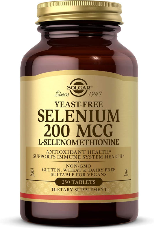 Solgar Yeast-Free Selenium 200 mcg Tablets - Antioxidant & Immune Support - Non-GMO, Vegan, Gluten-Free - 250 Servings