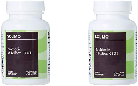Solimo Digestive Health Probiotic Capsules - 35 Billion CFU & 5 Billion CFU - Vegetarian Formula for Healthy Digestion*