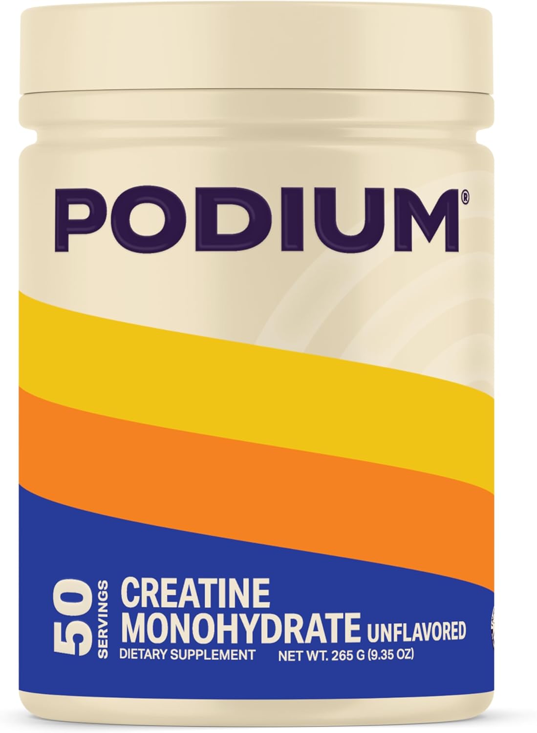 Solos Podium Nutrition Creatine Monohydrate Supplement - 50 Servings, Unflavored for Athletic Performance Boost - BoostGo Australia