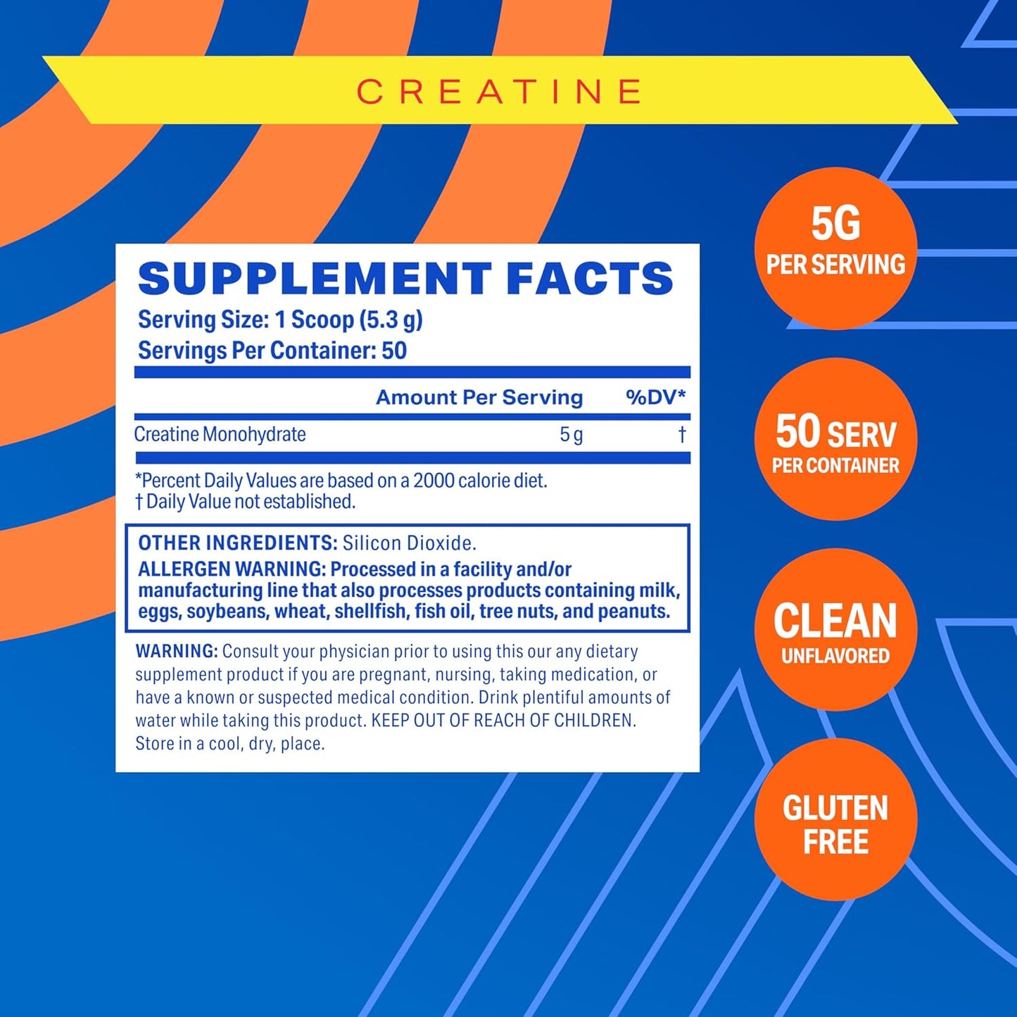 Solos Podium Nutrition Creatine Monohydrate Supplement - 50 Servings, Unflavored for Athletic Performance Boost - BoostGo Australia