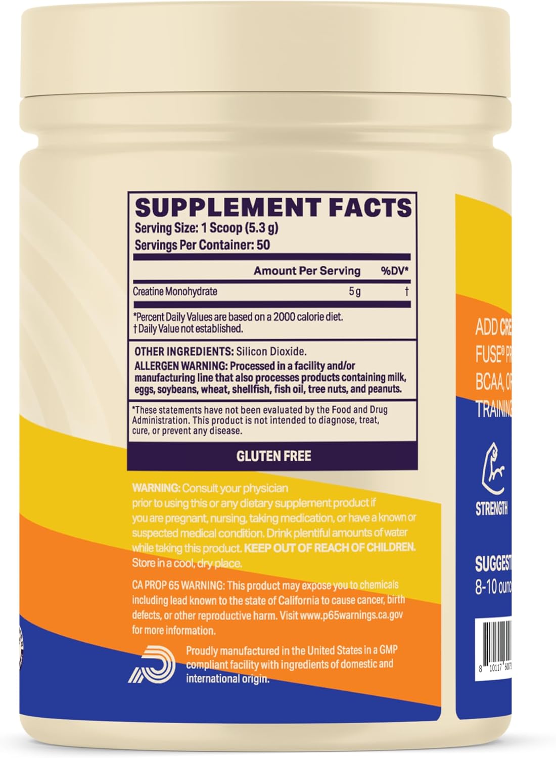 Solos Podium Nutrition Creatine Monohydrate Supplement - 50 Servings, Unflavored for Athletic Performance Boost - BoostGo Australia