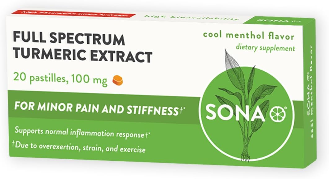 SONA Turmeric Pastilles: Fast-Dissolving with 600% More Curcumin Absorption than Capsules