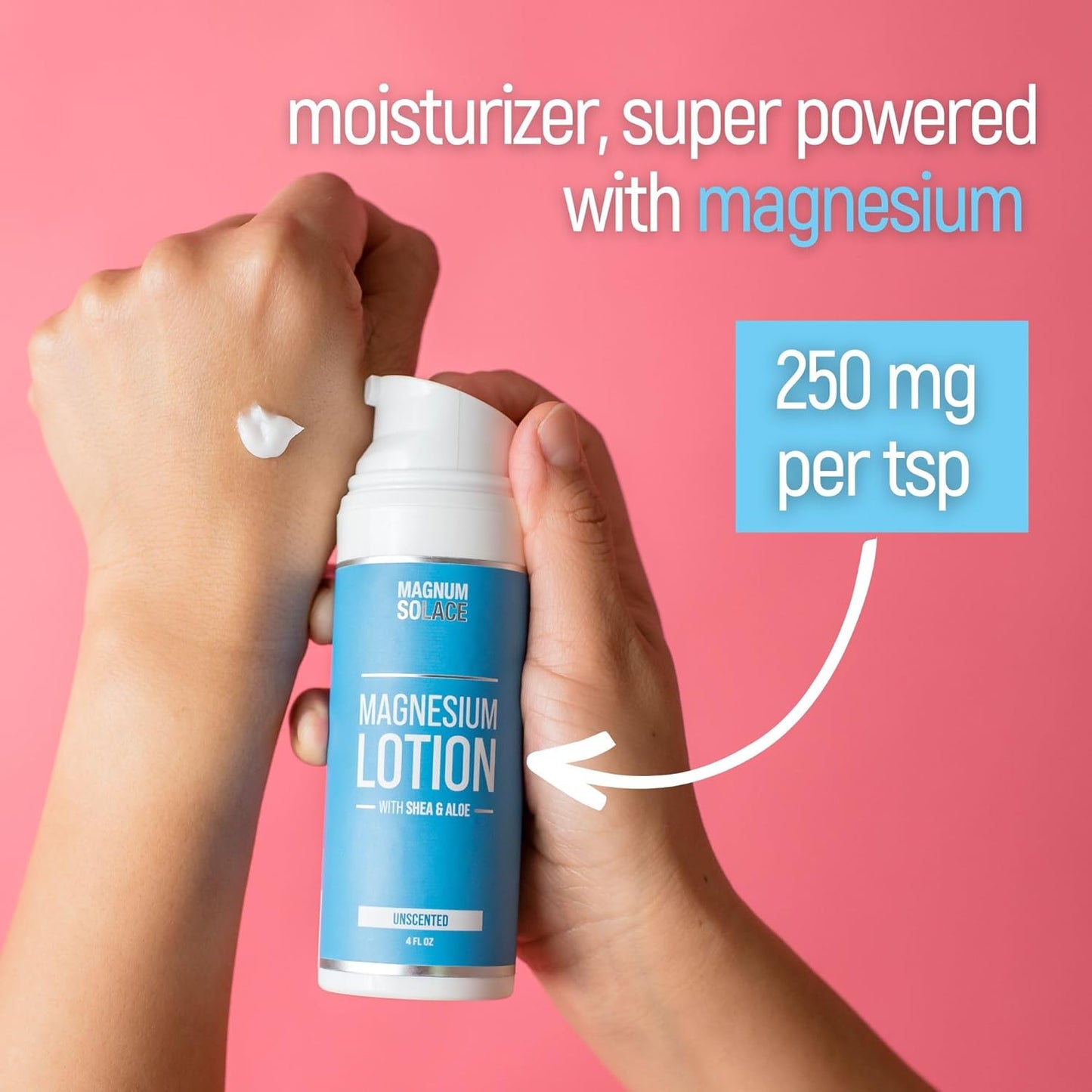 Soothing Magnum Solace Magnesium Lotion for Legs with Aloe & Shea - Effective Topical Magnesium Alternative