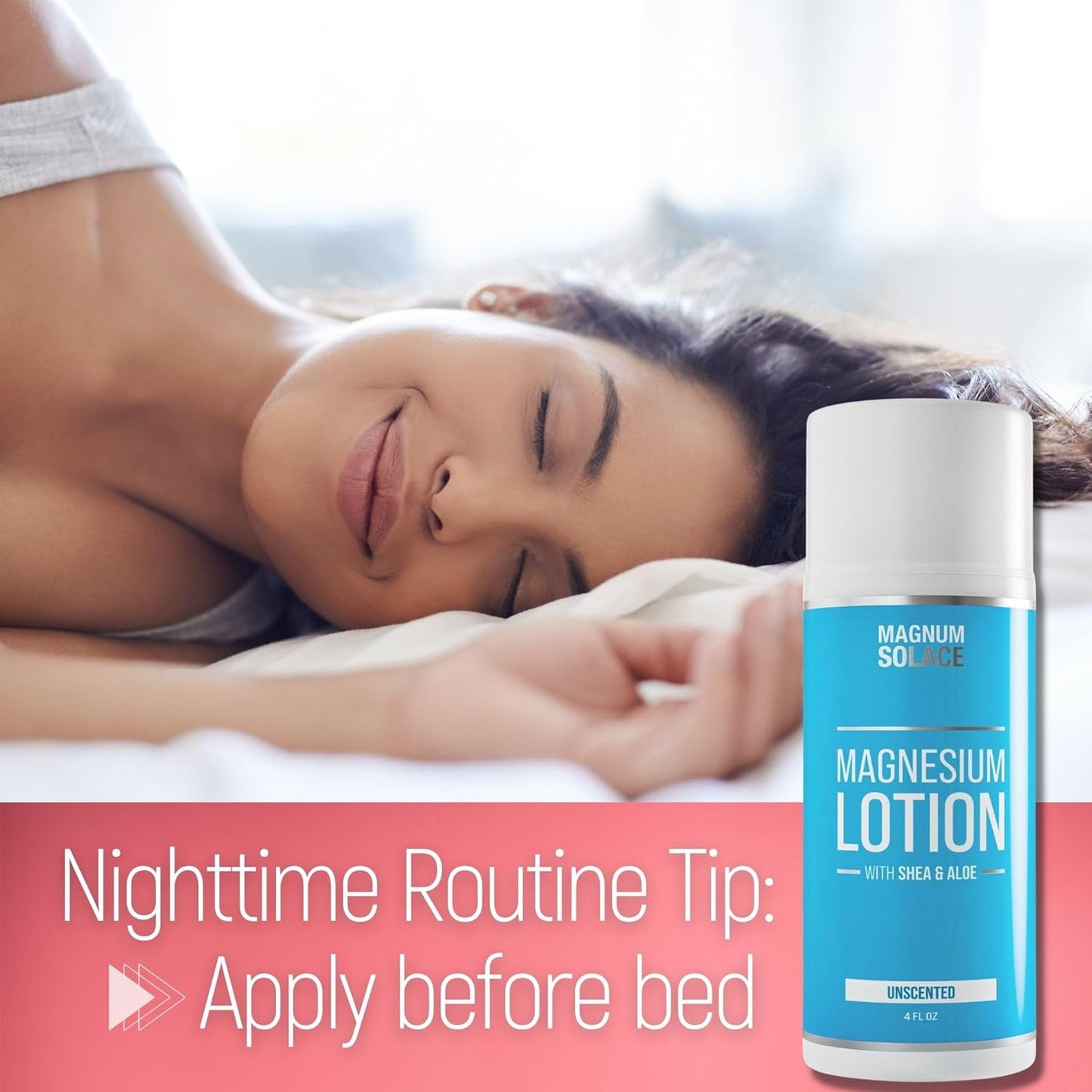 Soothing Magnum Solace Magnesium Lotion for Legs with Aloe & Shea - Effective Topical Magnesium Alternative