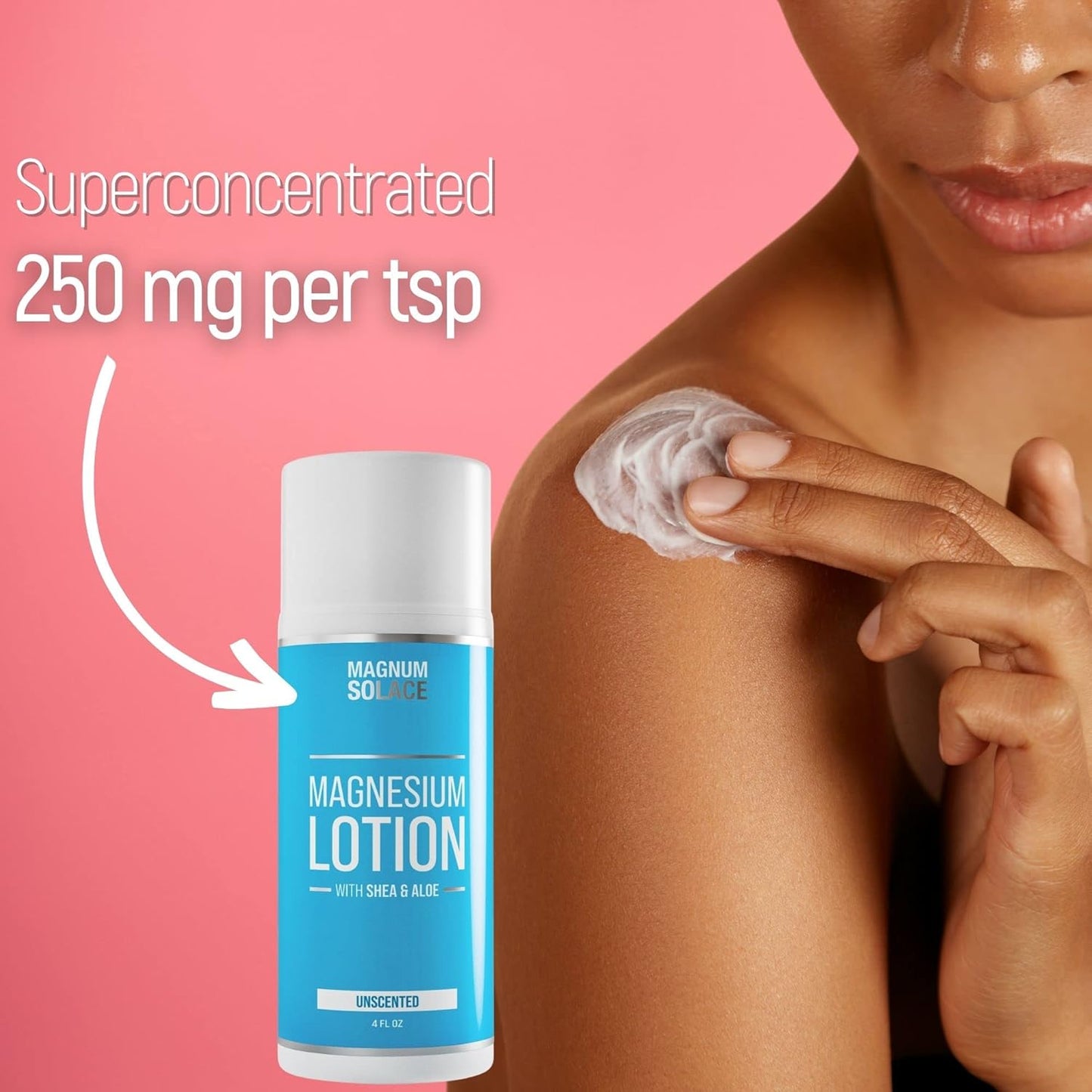 Soothing Magnum Solace Magnesium Lotion for Legs with Aloe & Shea - Effective Topical Magnesium Alternative