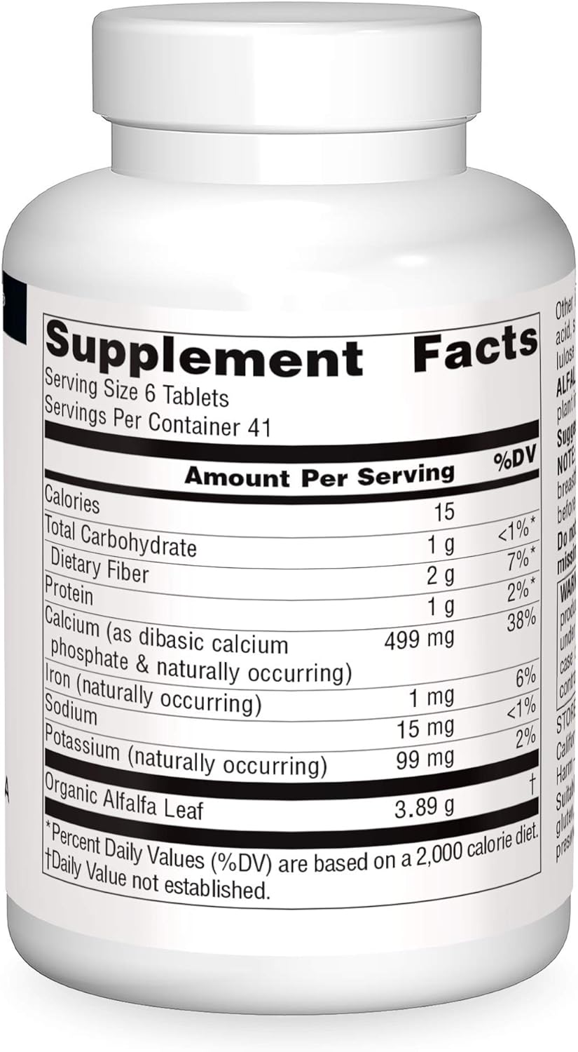 Source Naturals Alfalfa 10 Grain Dietary Supplement Tablets - 250 Count