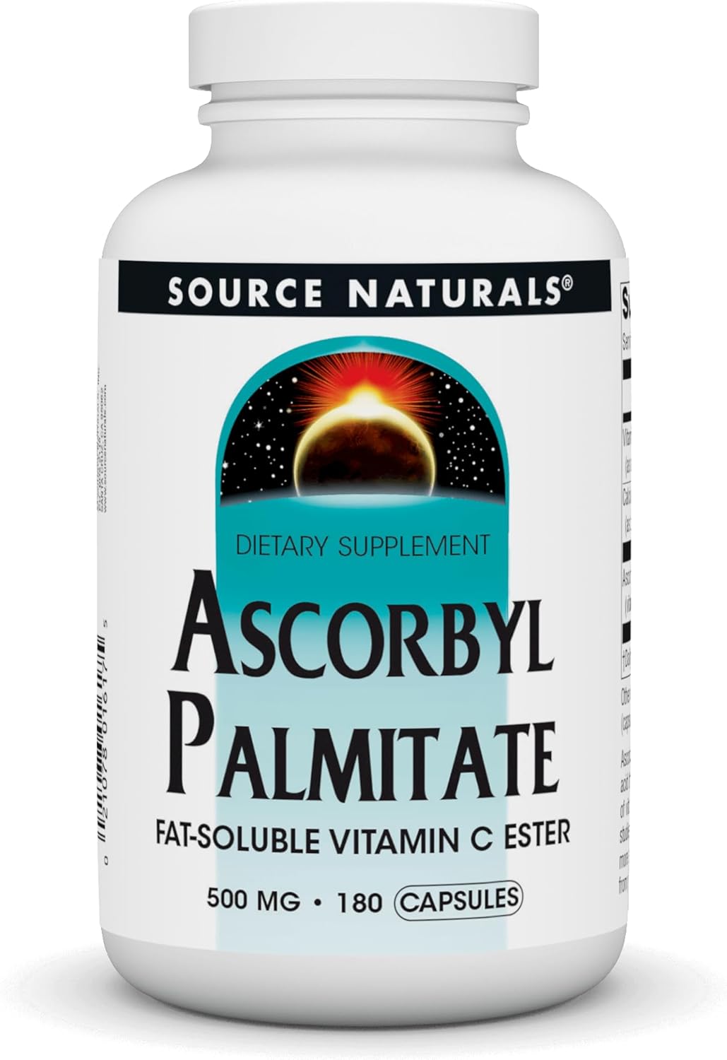 Source Naturals Ascorbyl Palmitate 500mg Vitamin C Ester Supplement - 180 Capsules, High Absorption Formula