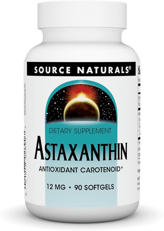 Source Naturals Astaxanthin 12mg - 90 Softgels for Antioxidant Support