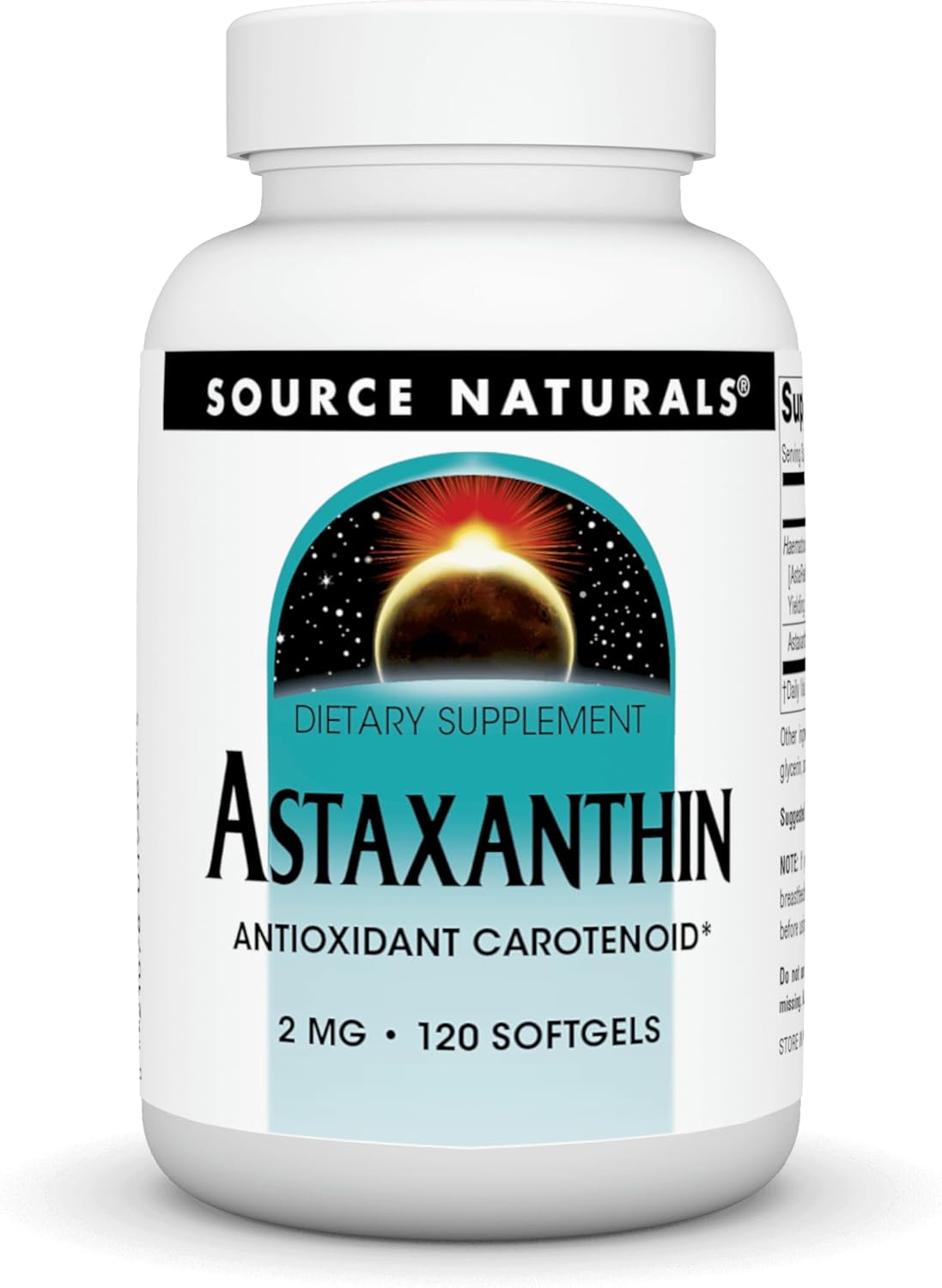 Source Naturals Astaxanthin Softgels - 2mg Antioxidant Carotenoid, 120 Count