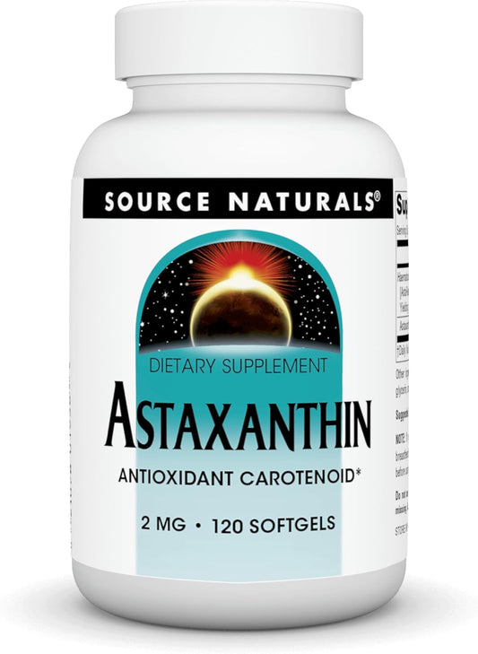 Source Naturals Astaxanthin Softgels - 2mg Antioxidant Carotenoid, 120 Count