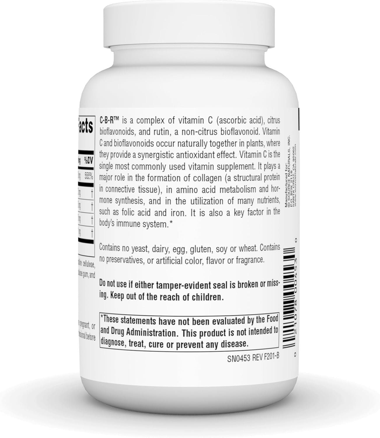Source Naturals C-B-R - Vitamin C and Bioflavonoid Complex Tablets for Antioxidant Defense