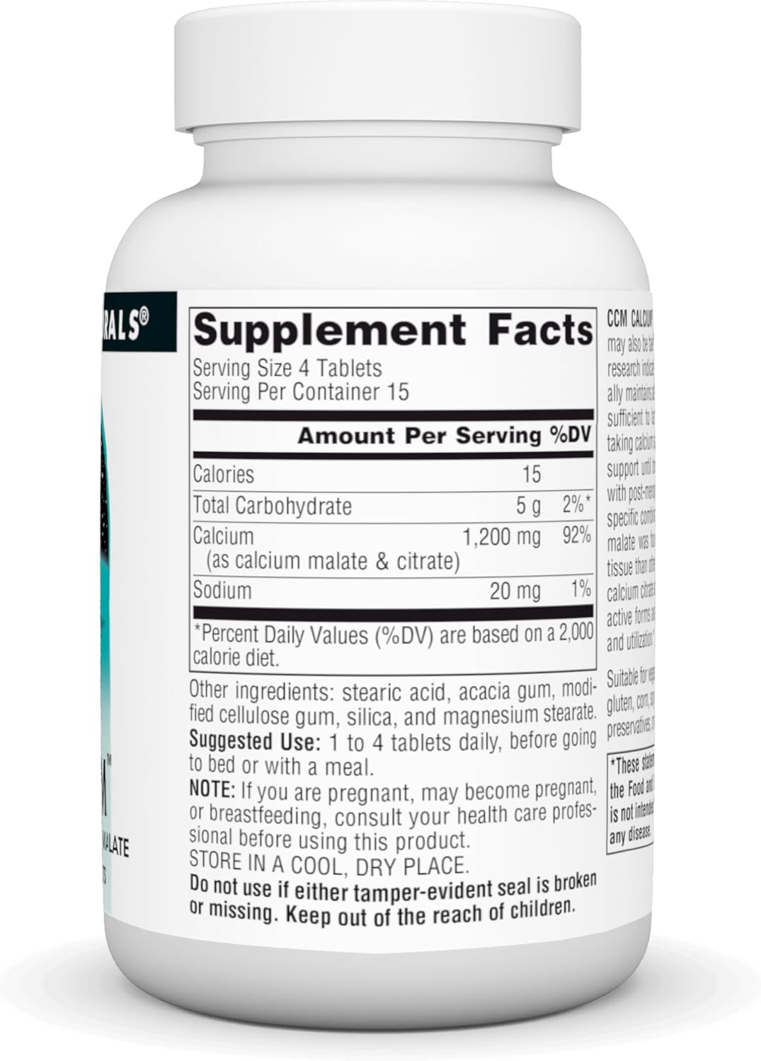 Source Naturals CCM Calcium Citrate/Malate Tablets - 60 Count