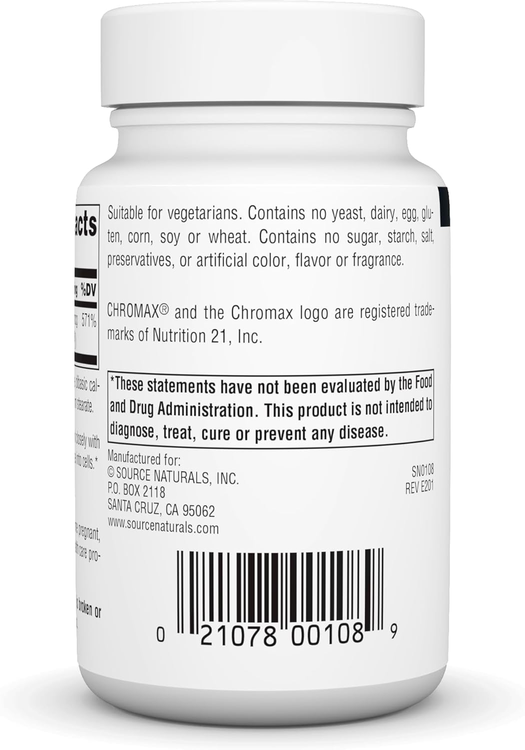 Source Naturals Chromium Picolinate - High Potency 200 Mcg Supplement, 240 Tablets for Blood Sugar Support