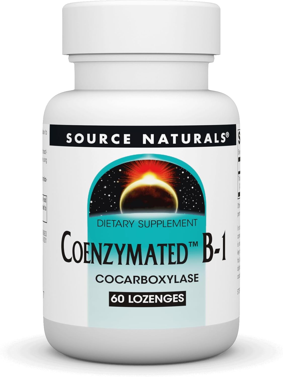 Source Naturals Coenzymated B-1 25mg Thiamin Cocarboxylase Lozenges - 60 Quick-Dissolve Tablets