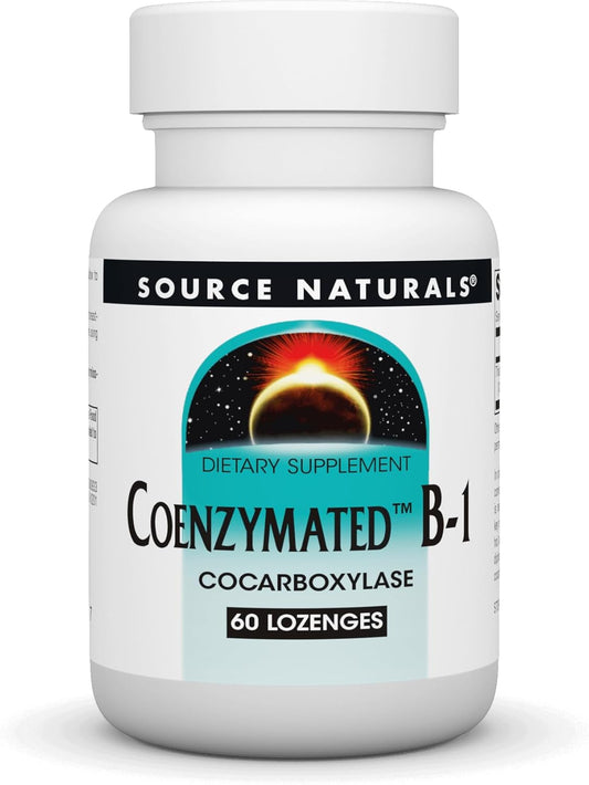 Source Naturals Coenzymated B-1 25mg Thiamin Cocarboxylase Lozenges - 60 Quick-Dissolve Tablets