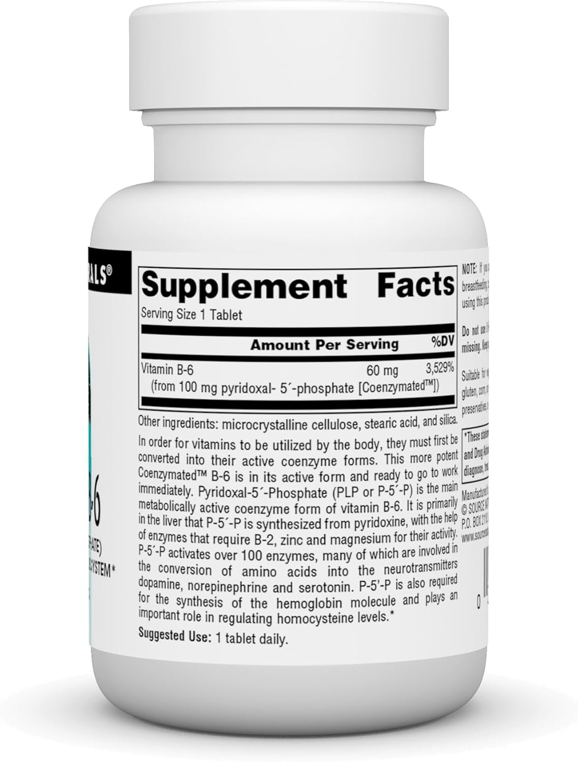 Source Naturals Coenzymated B-6 100 mg Tablets for Healthy Nervous System Support